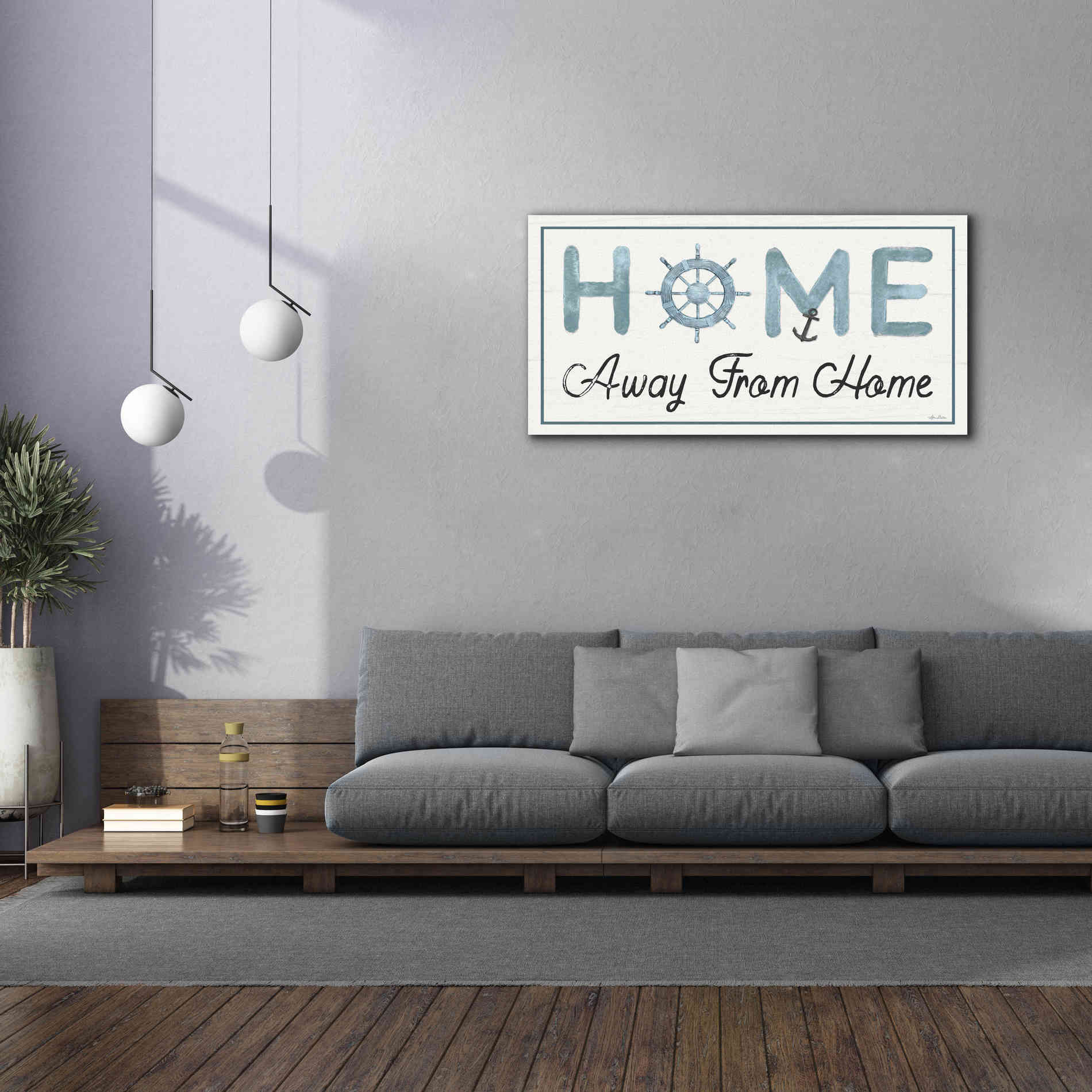 'Nautical Home Away from Home II' by Lori Deiter, Canvas Wall Art,60 x 30