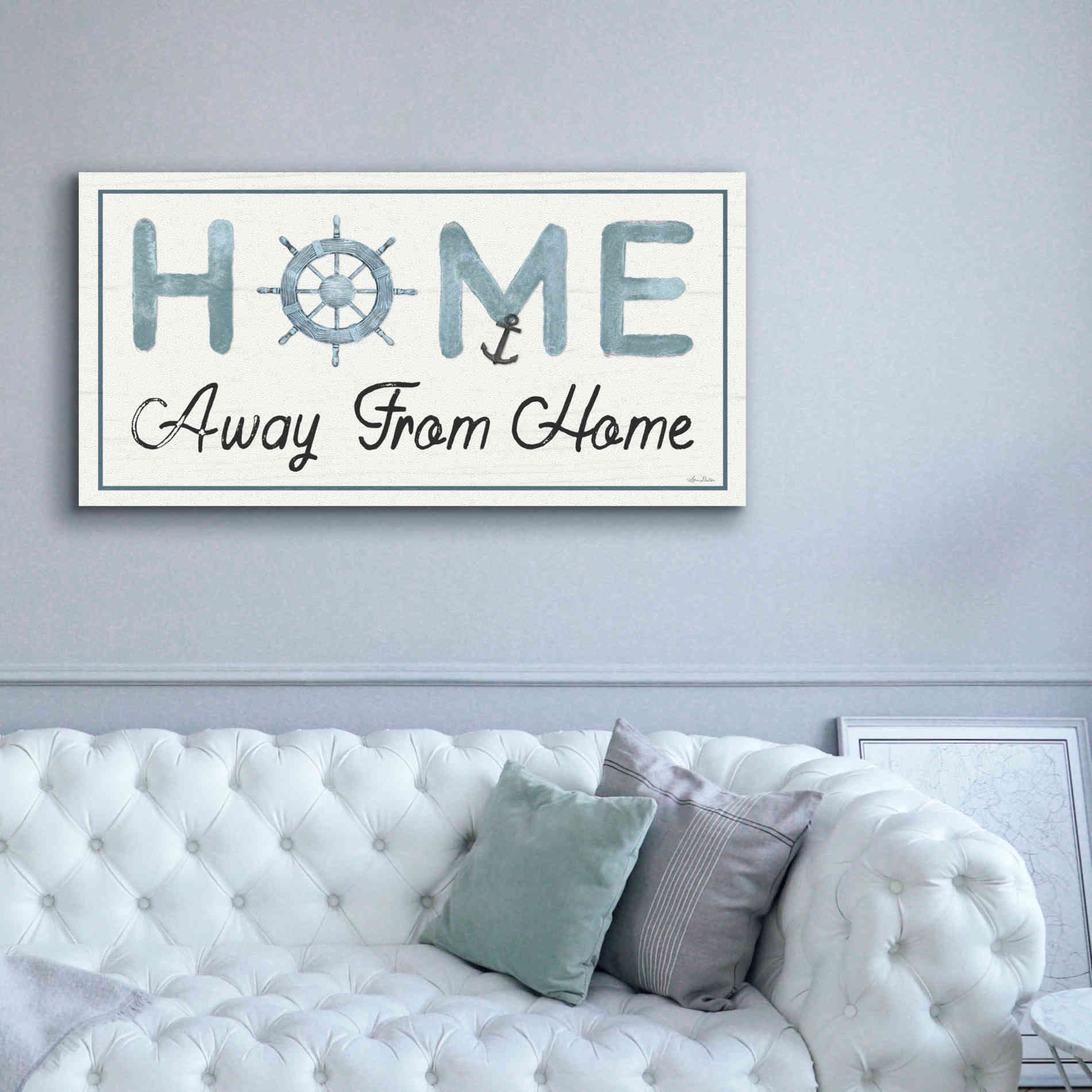 'Nautical Home Away from Home II' by Lori Deiter, Canvas Wall Art,60 x 30