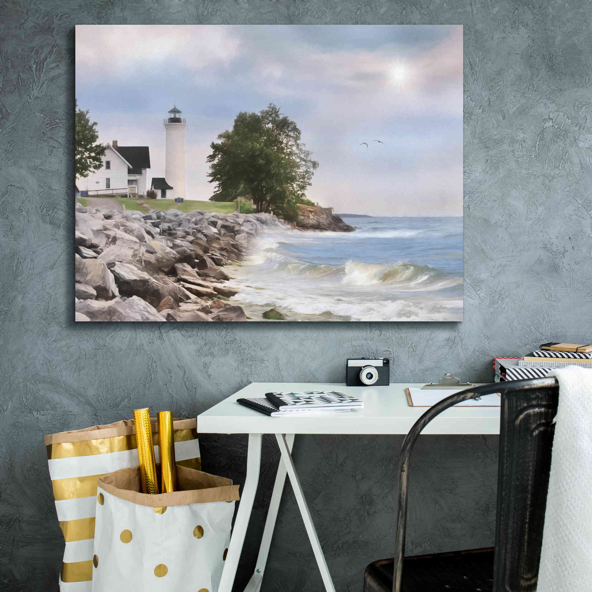 'Afternoon at Tibbetts Point' by Lori Deiter, Canvas Wall Art,34 x 26