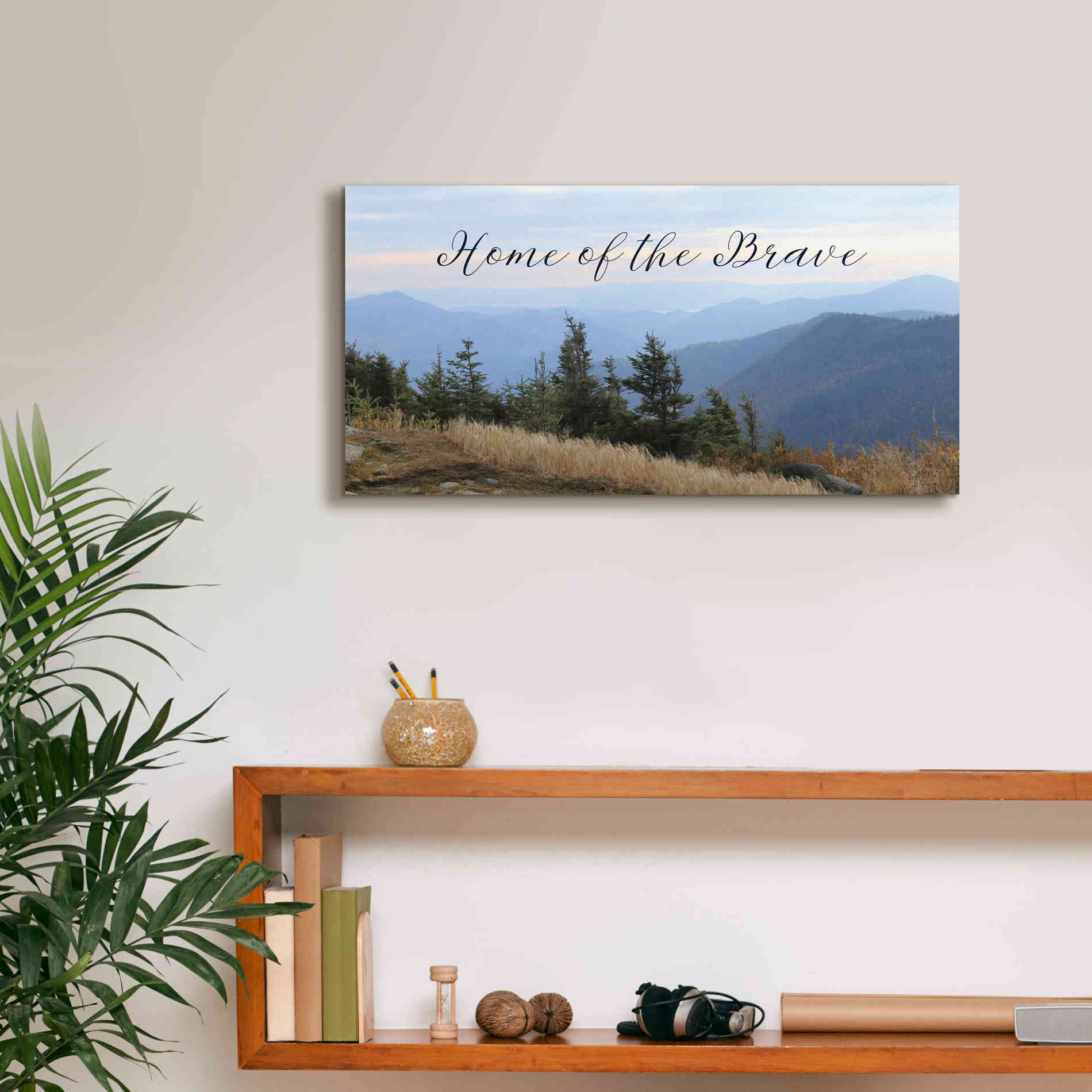 'Home of the Brave' by Lori Deiter, Canvas Wall Art,24 x 12