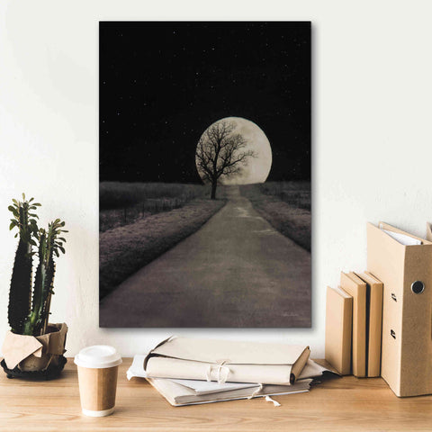 Image of 'Moonlit Country Road' by Lori Deiter, Canvas Wall Art,18 x 26