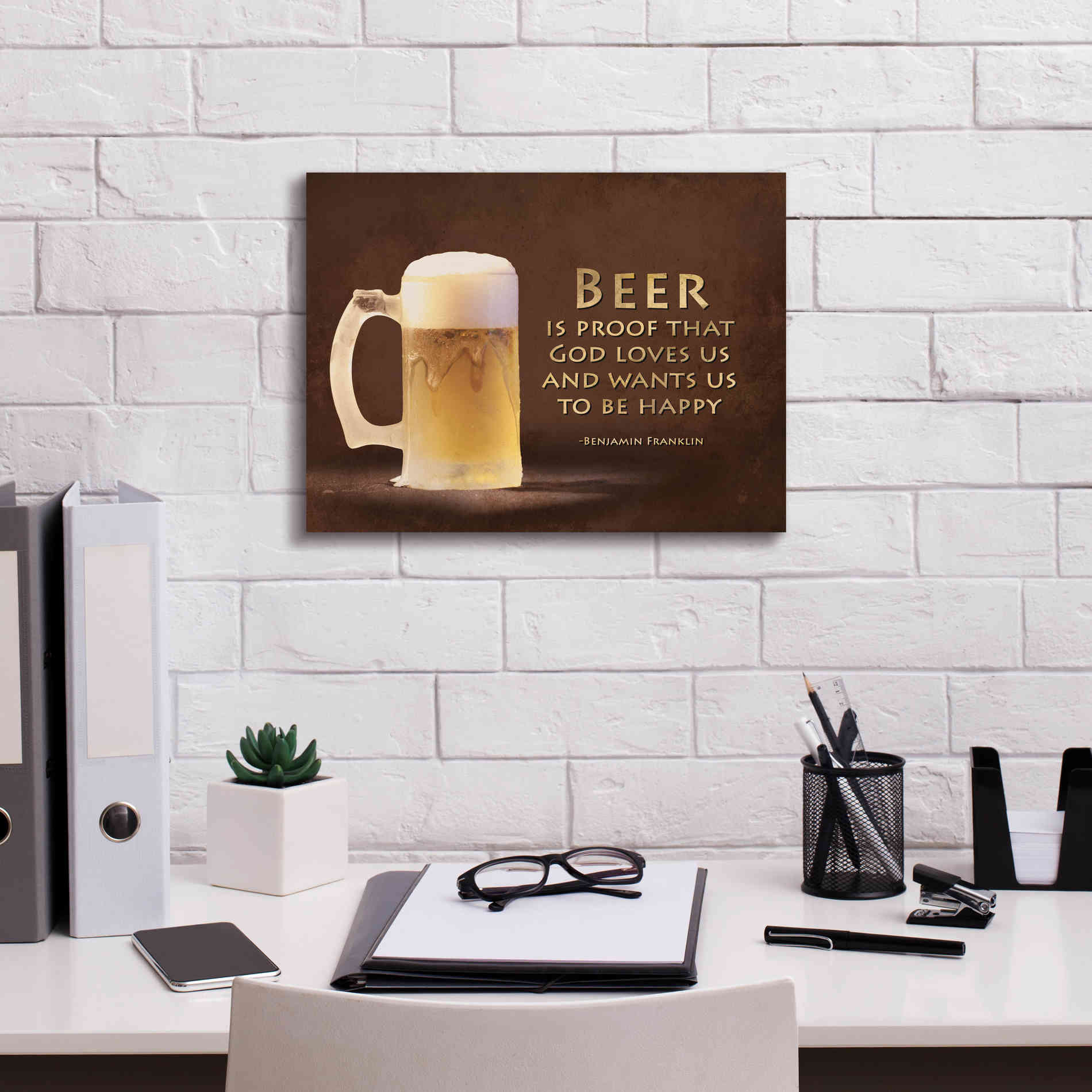 'Be Happy' by Lori Deiter, Canvas Wall Art,16 x 12