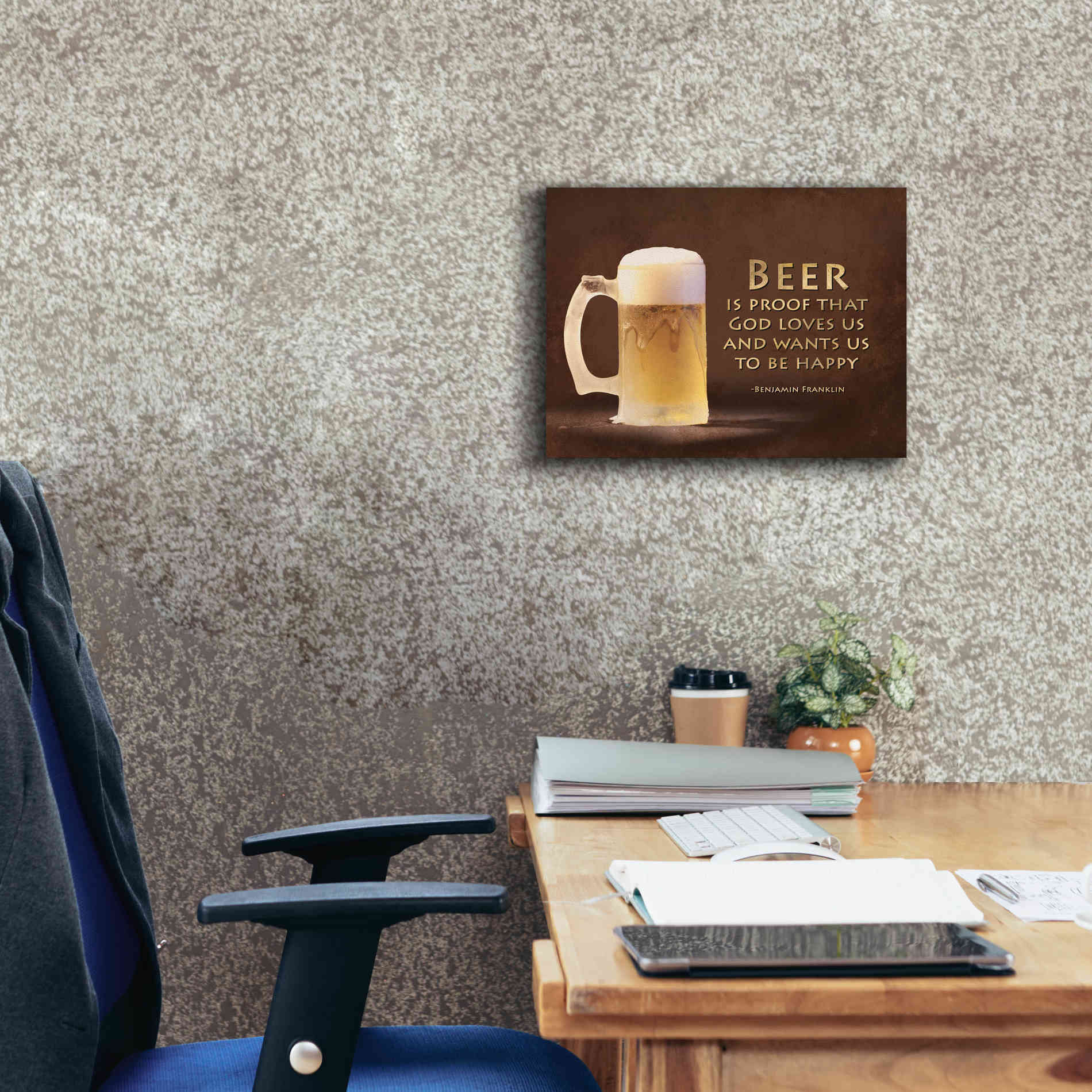 'Be Happy' by Lori Deiter, Canvas Wall Art,16 x 12