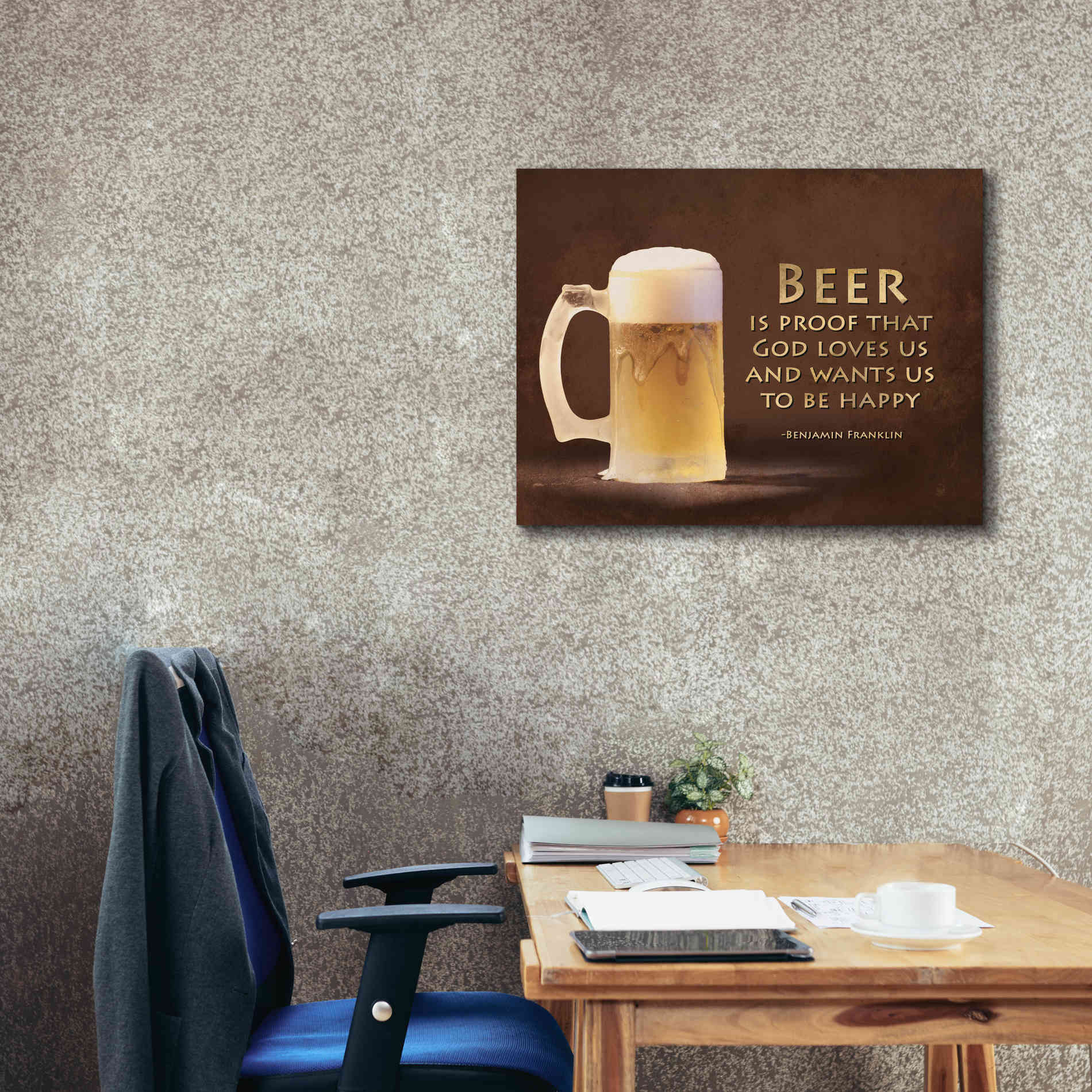 'Be Happy' by Lori Deiter, Canvas Wall Art,34 x 26