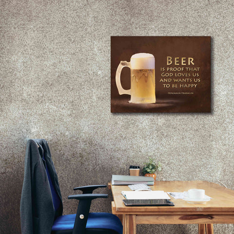 Image of 'Be Happy' by Lori Deiter, Canvas Wall Art,34 x 26