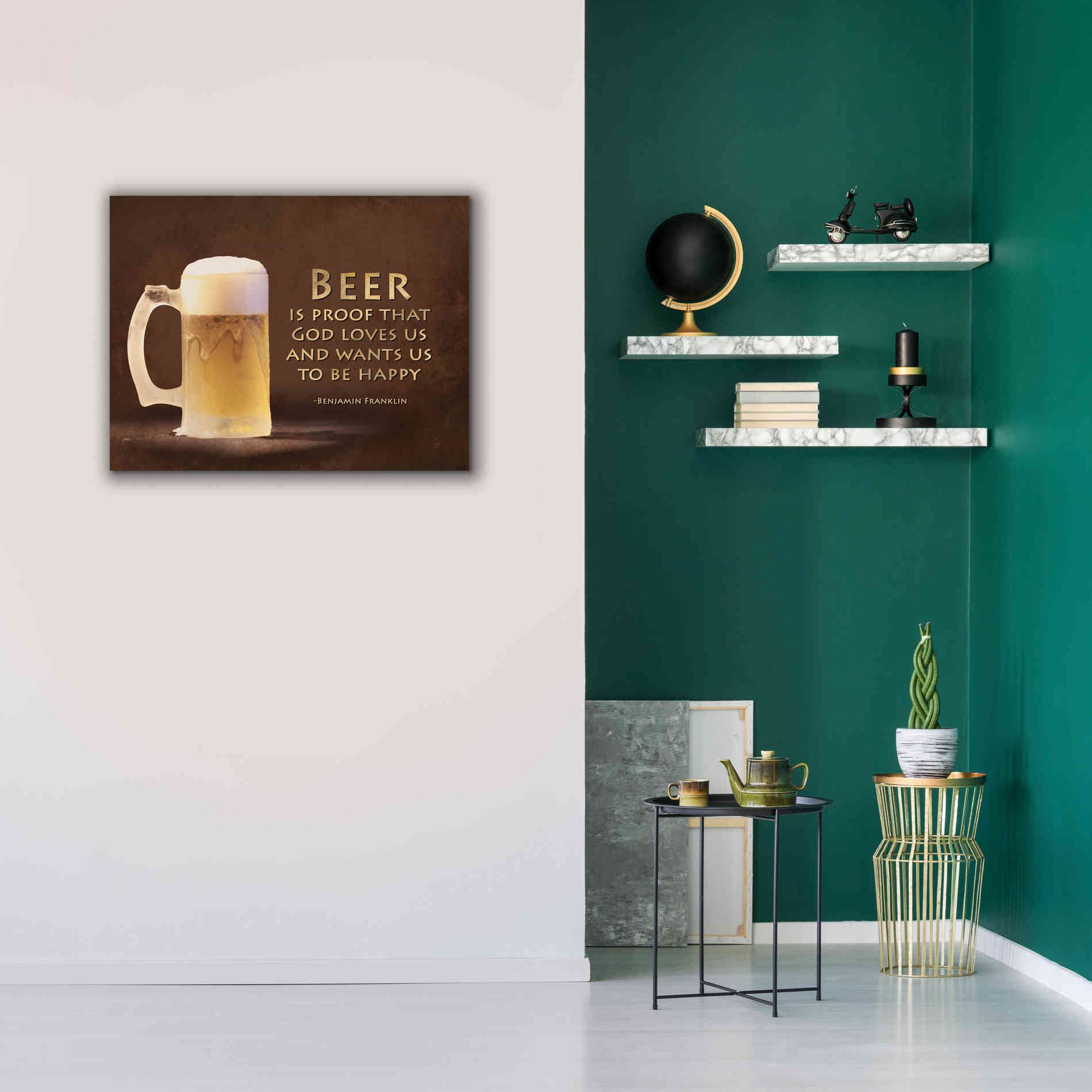 'Be Happy' by Lori Deiter, Canvas Wall Art,34 x 26