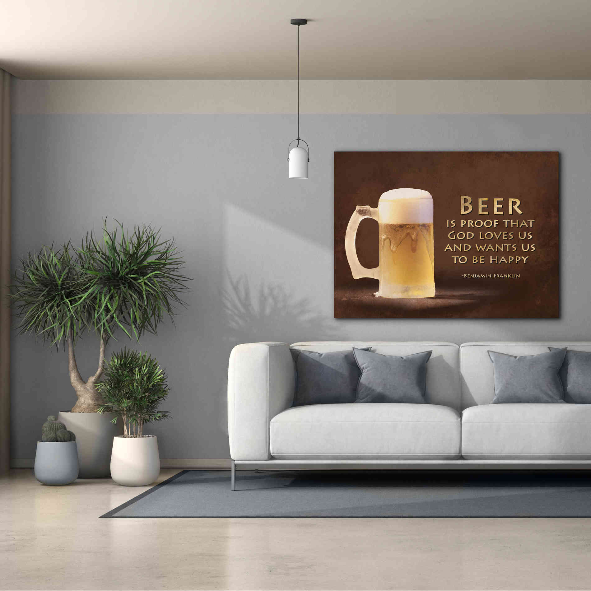 'Be Happy' by Lori Deiter, Canvas Wall Art,54 x 40