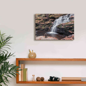 'Peaceful Day at Mohican Falls' by Lori Deiter, Canvas Wall Art,18 x 12