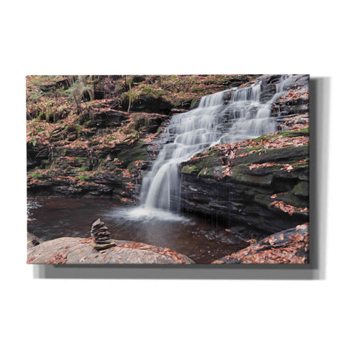 Image of 'Peaceful Day at Mohican Falls' by Lori Deiter, Canvas Wall Art