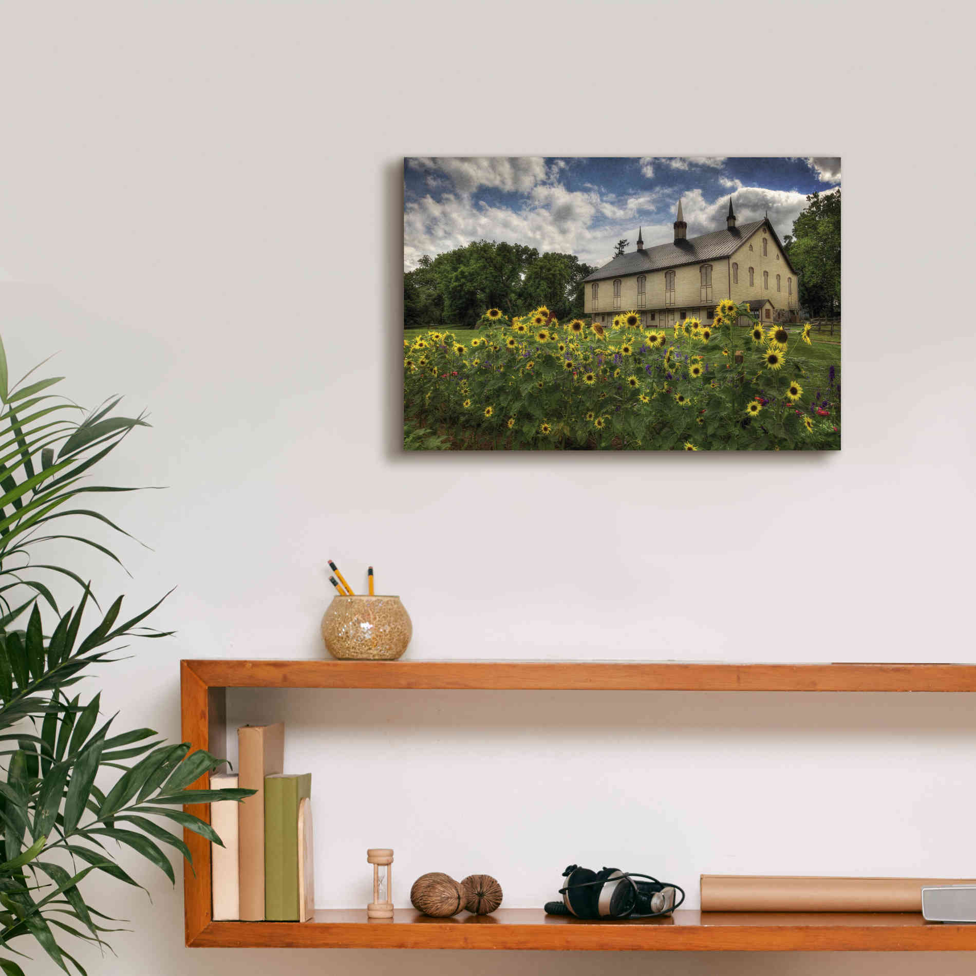 'Sunflower Garden' by Lori Deiter, Canvas Wall Art,18 x 12