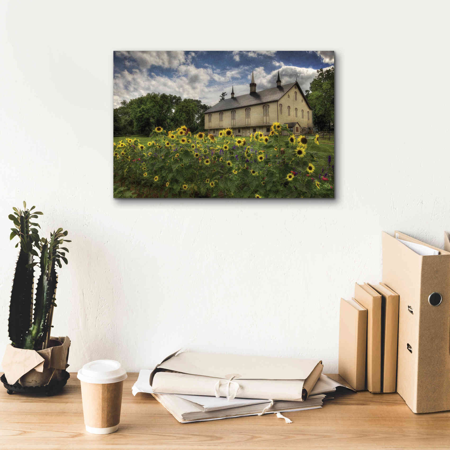 'Sunflower Garden' by Lori Deiter, Canvas Wall Art,18 x 12