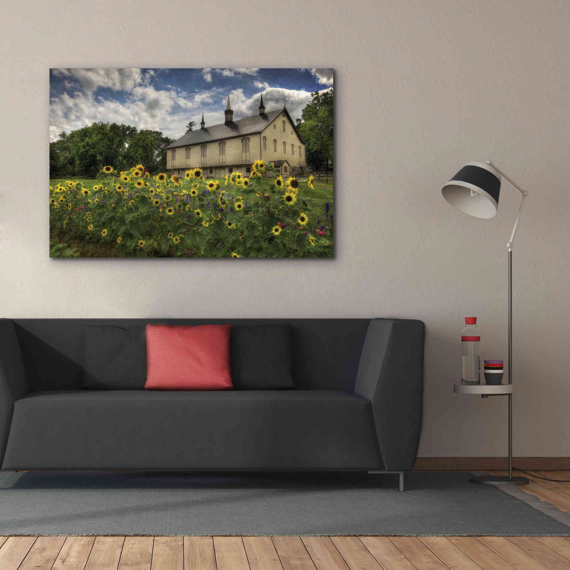 'Sunflower Garden' by Lori Deiter, Canvas Wall Art,60 x 40