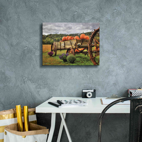 Image of 'Pumpkin Wagon' by Lori Deiter, Canvas Wall Art,16 x 12