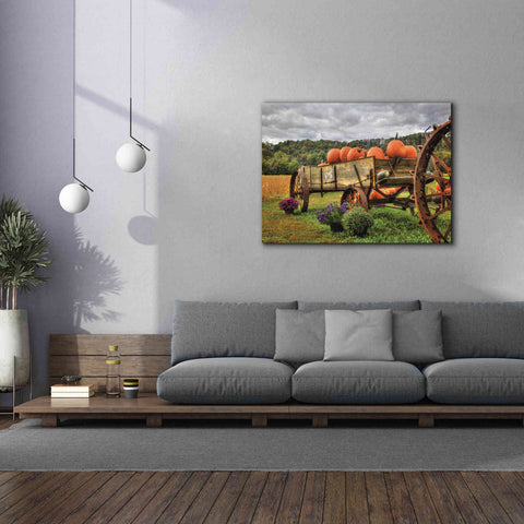 Image of 'Pumpkin Wagon' by Lori Deiter, Canvas Wall Art,54 x 40