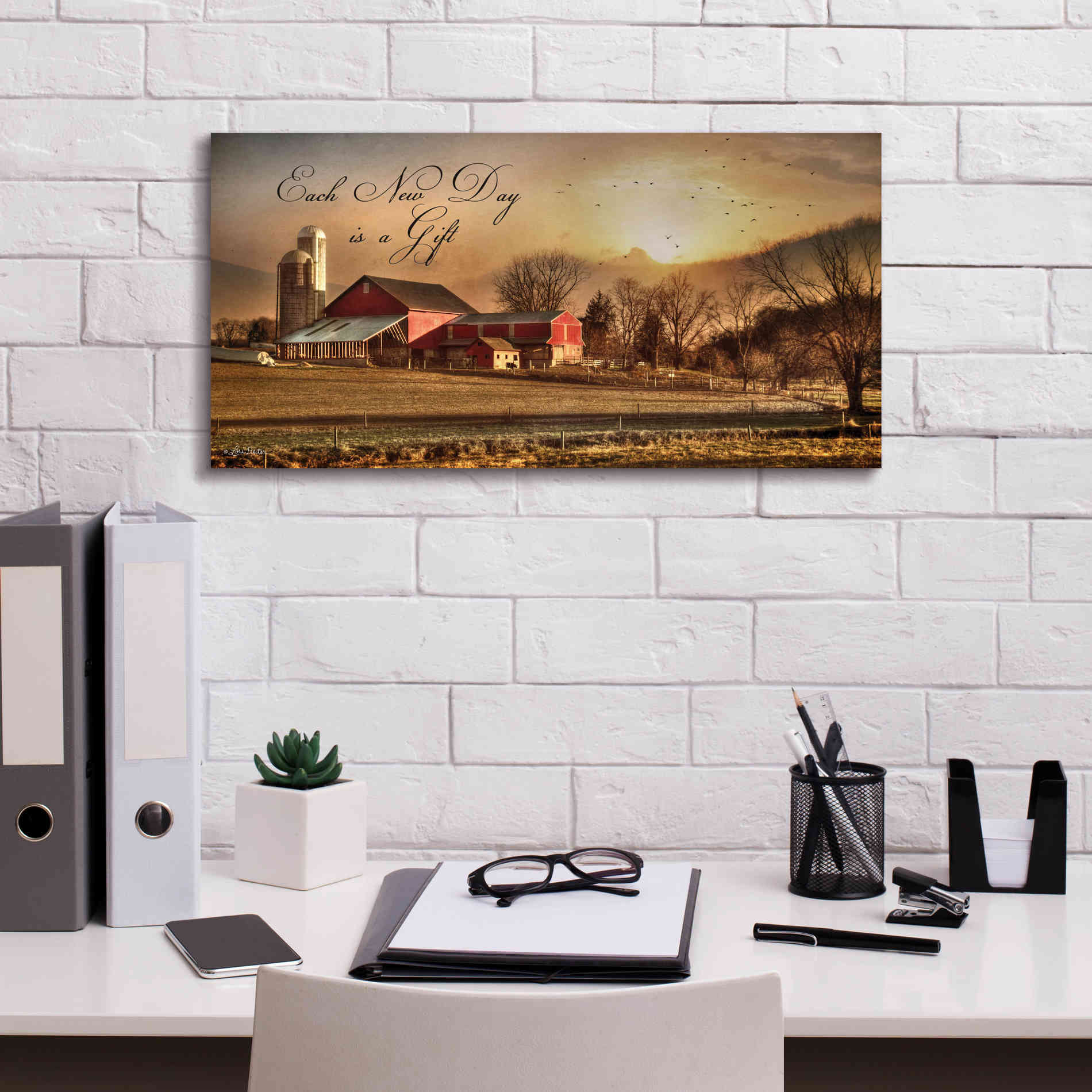 'Each New Day' by Lori Deiter, Canvas Wall Art,24 x 12