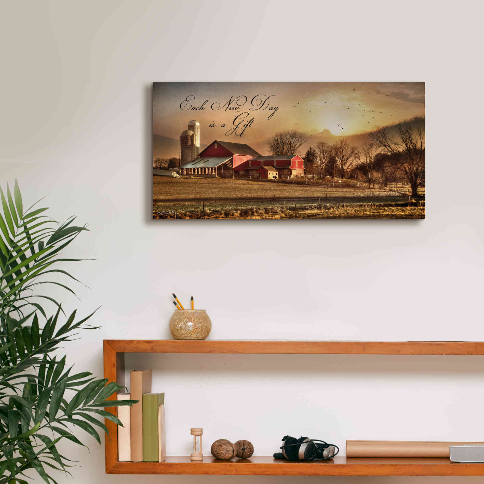 'Each New Day' by Lori Deiter, Canvas Wall Art,24 x 12