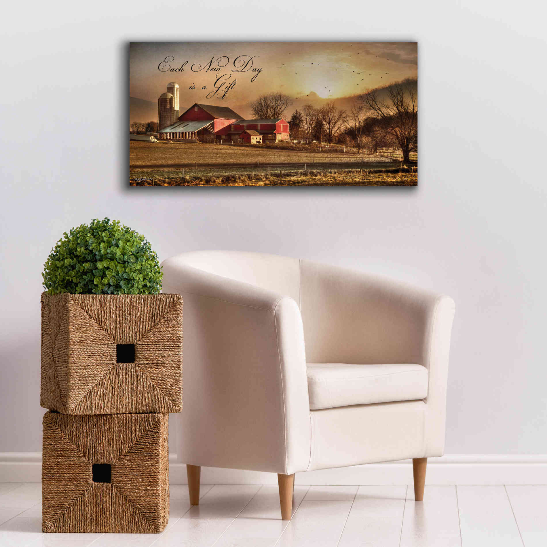 'Each New Day' by Lori Deiter, Canvas Wall Art,40 x 20