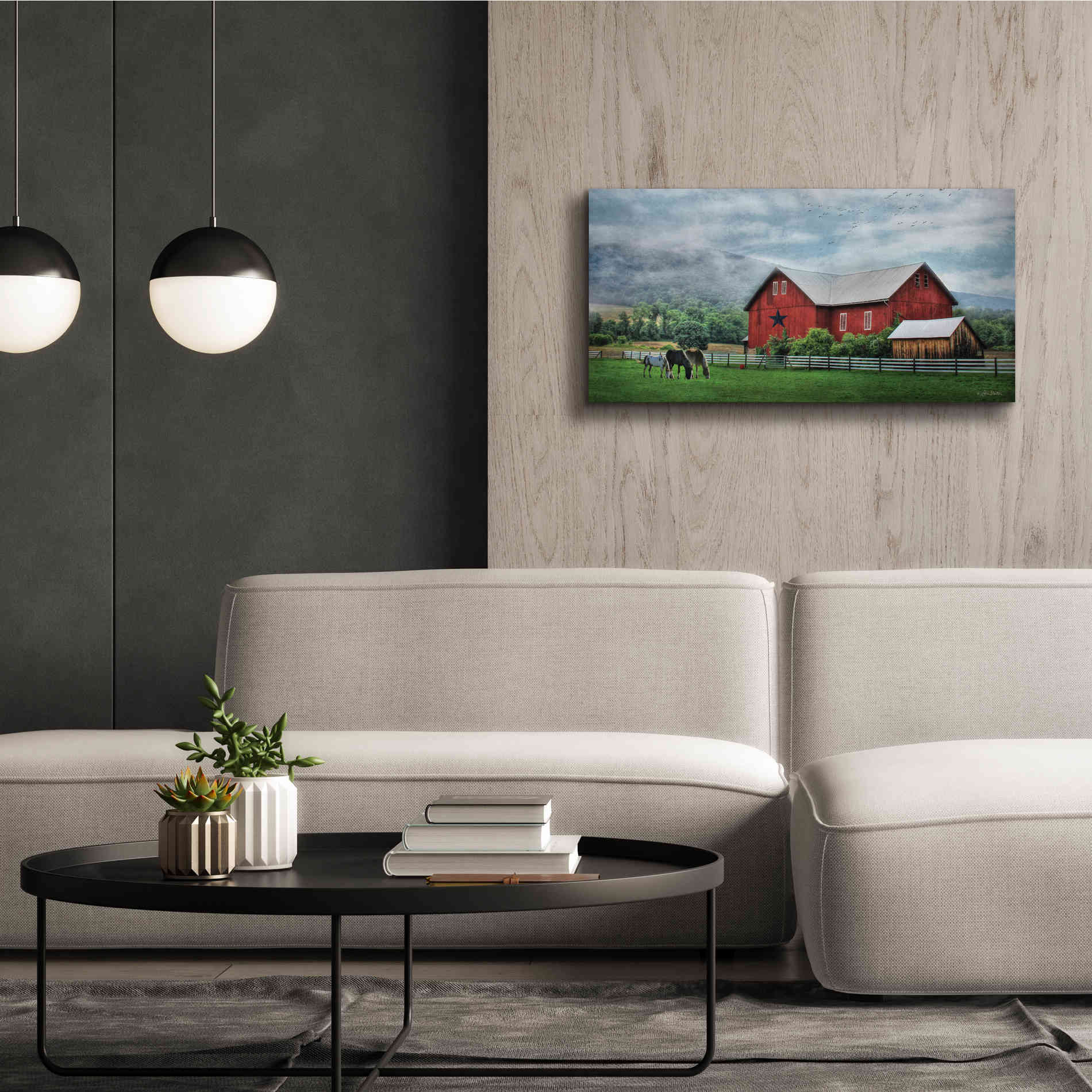 'Grazin' Time' by Lori Deiter, Canvas Wall Art,40 x 20