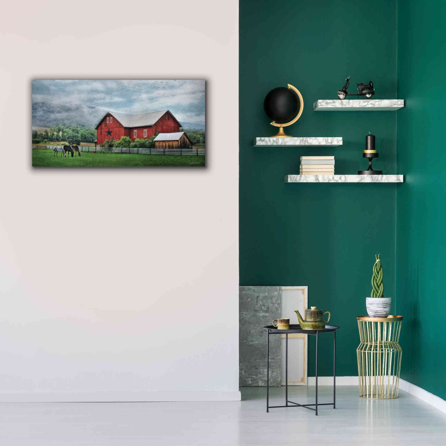 'Grazin' Time' by Lori Deiter, Canvas Wall Art,40 x 20
