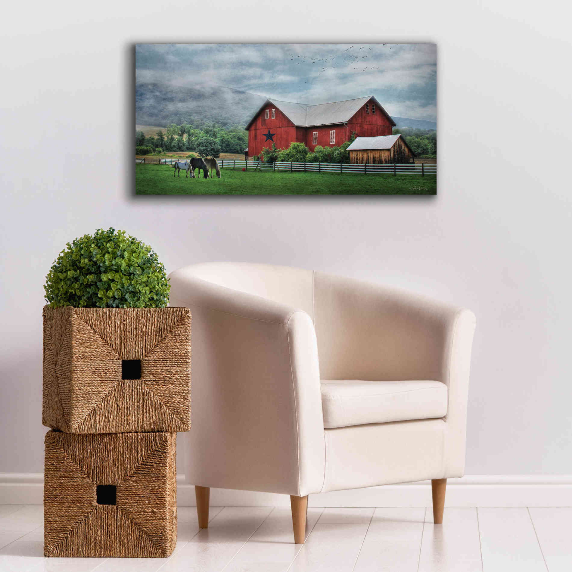 'Grazin' Time' by Lori Deiter, Canvas Wall Art,40 x 20