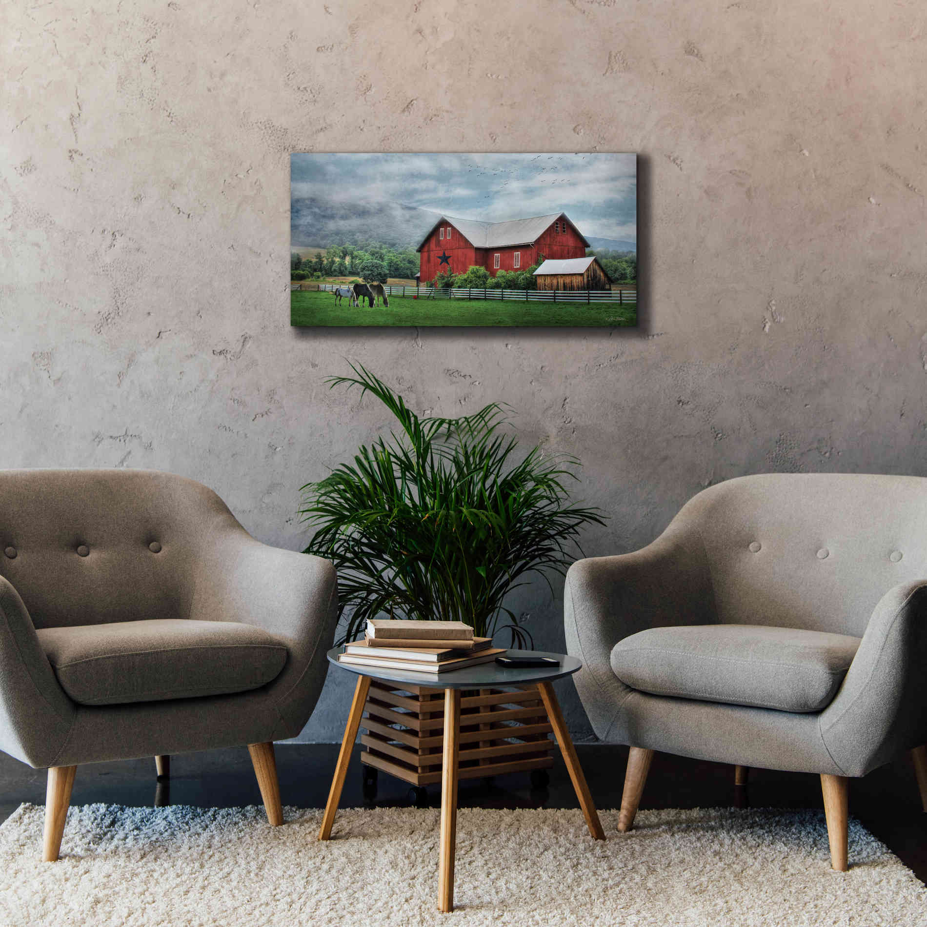'Grazin' Time' by Lori Deiter, Canvas Wall Art,40 x 20