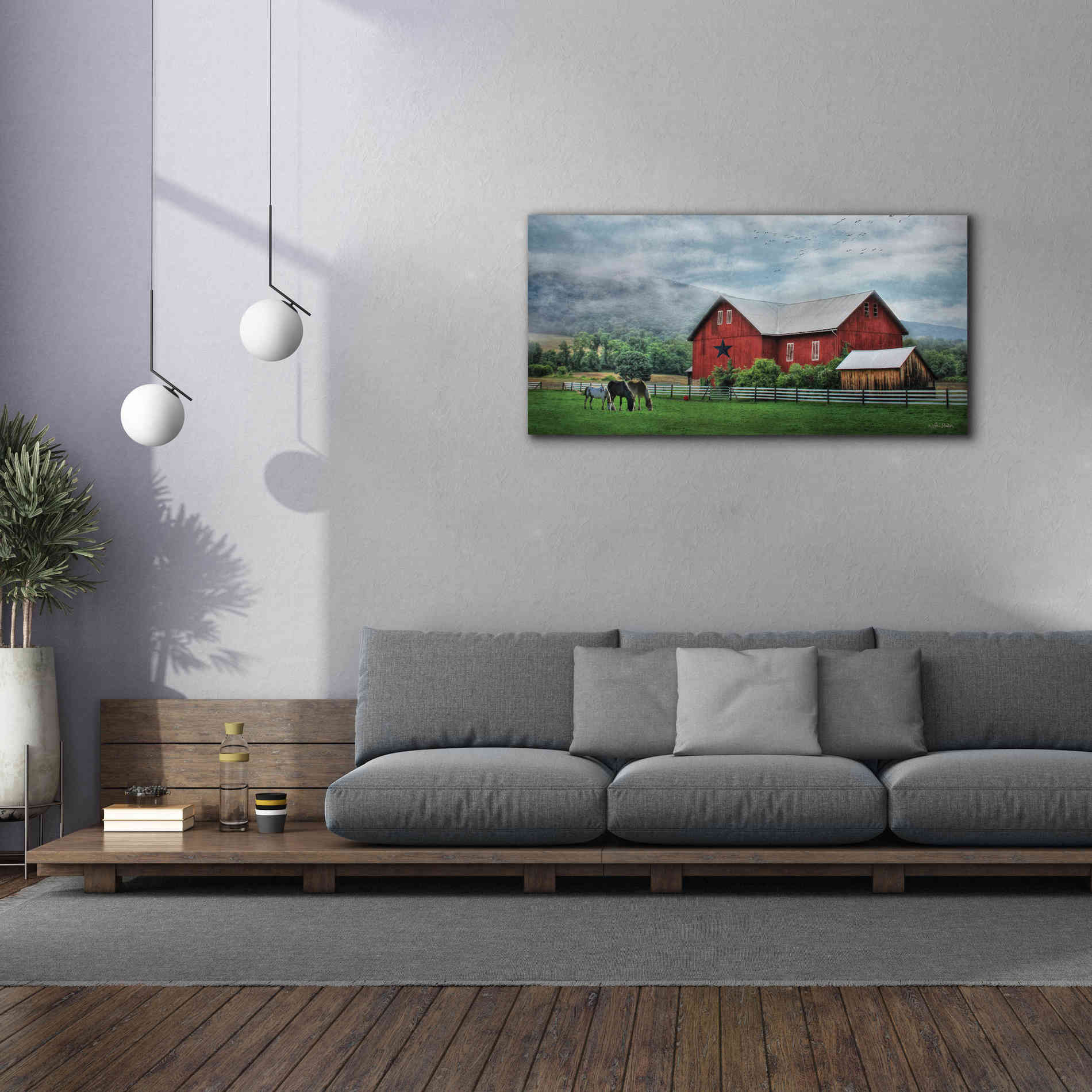 'Grazin' Time' by Lori Deiter, Canvas Wall Art,60 x 30