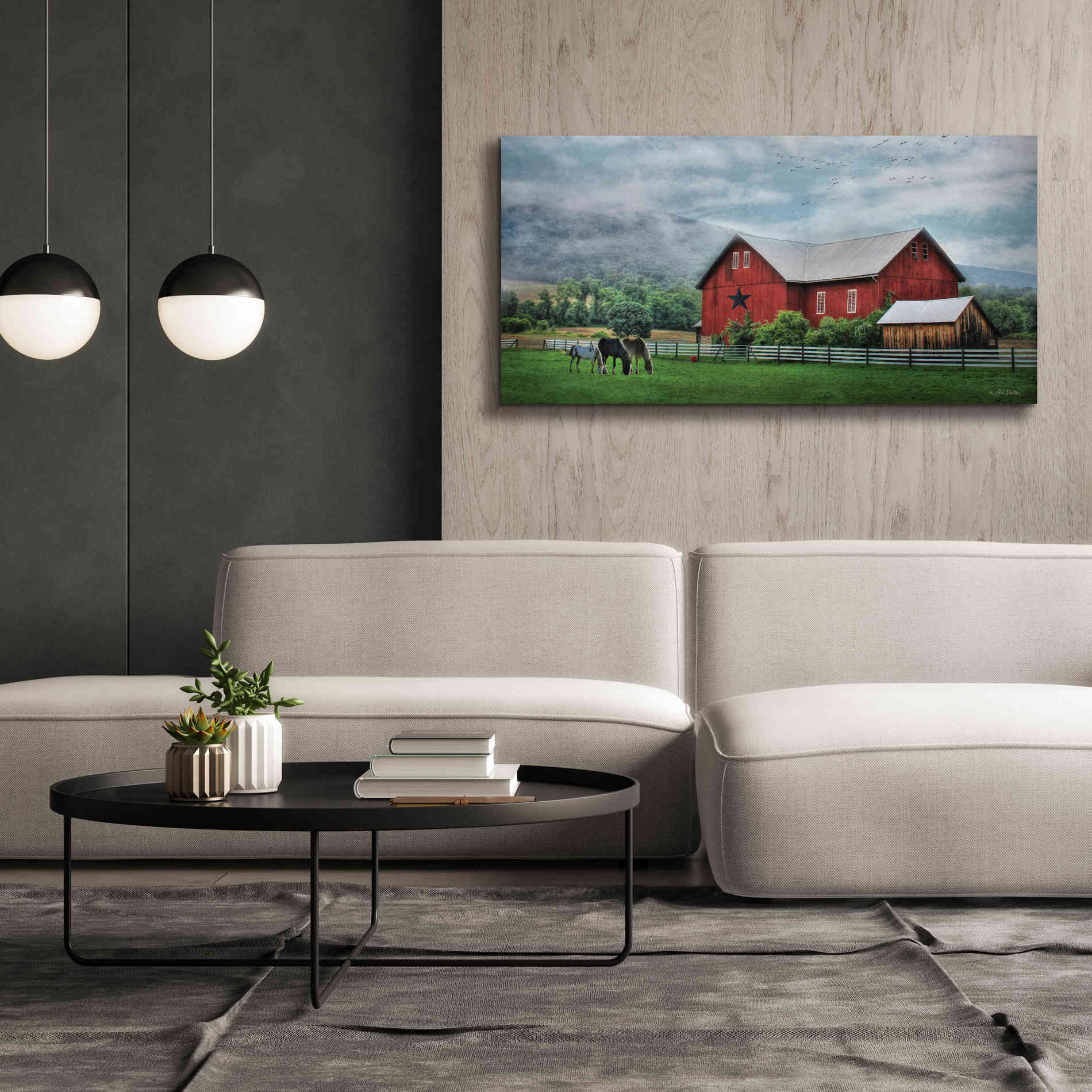 'Grazin' Time' by Lori Deiter, Canvas Wall Art,60 x 30