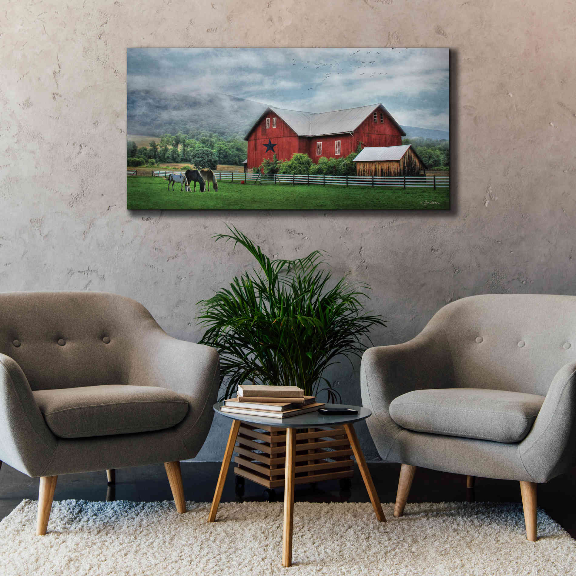 'Grazin' Time' by Lori Deiter, Canvas Wall Art,60 x 30