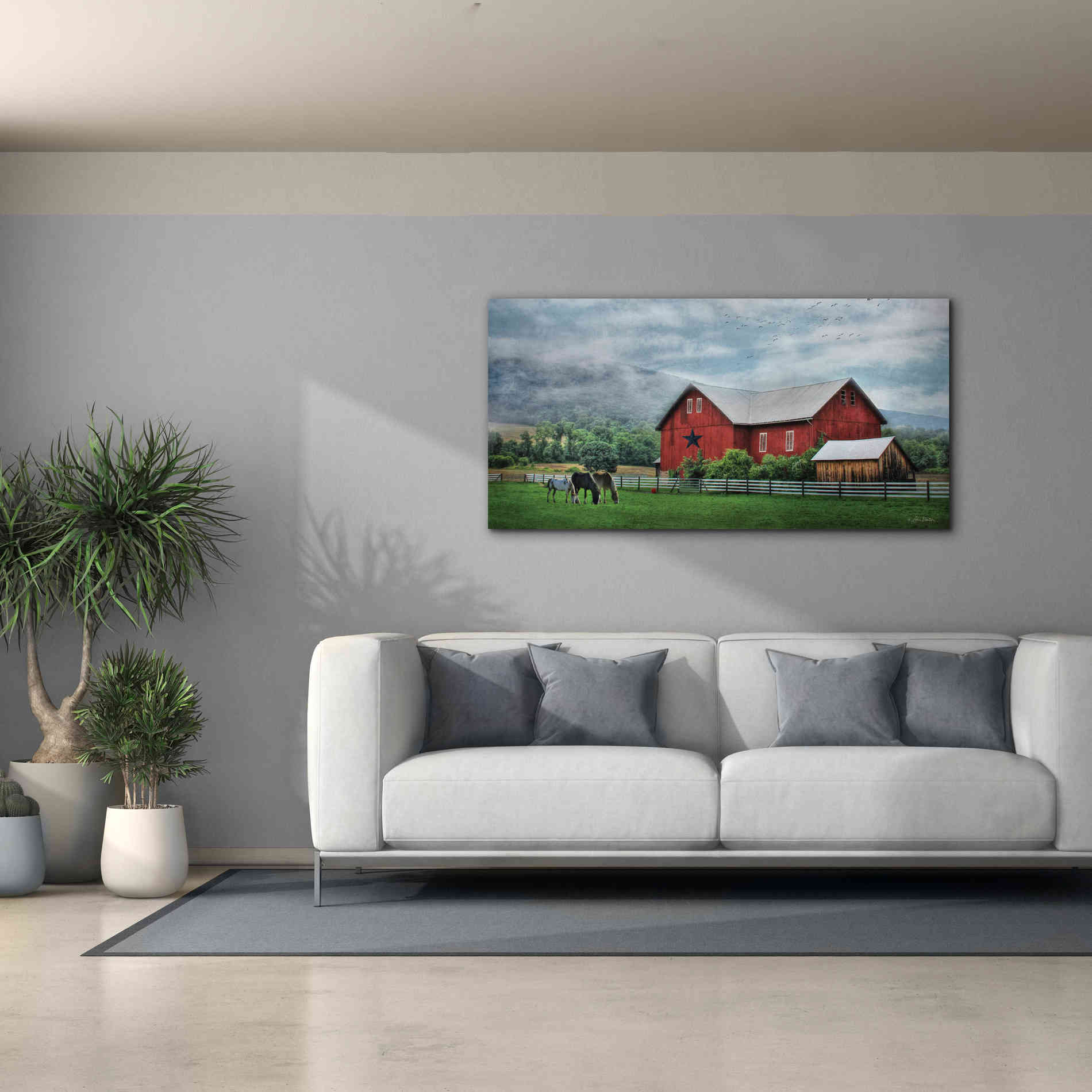 'Grazin' Time' by Lori Deiter, Canvas Wall Art,60 x 30