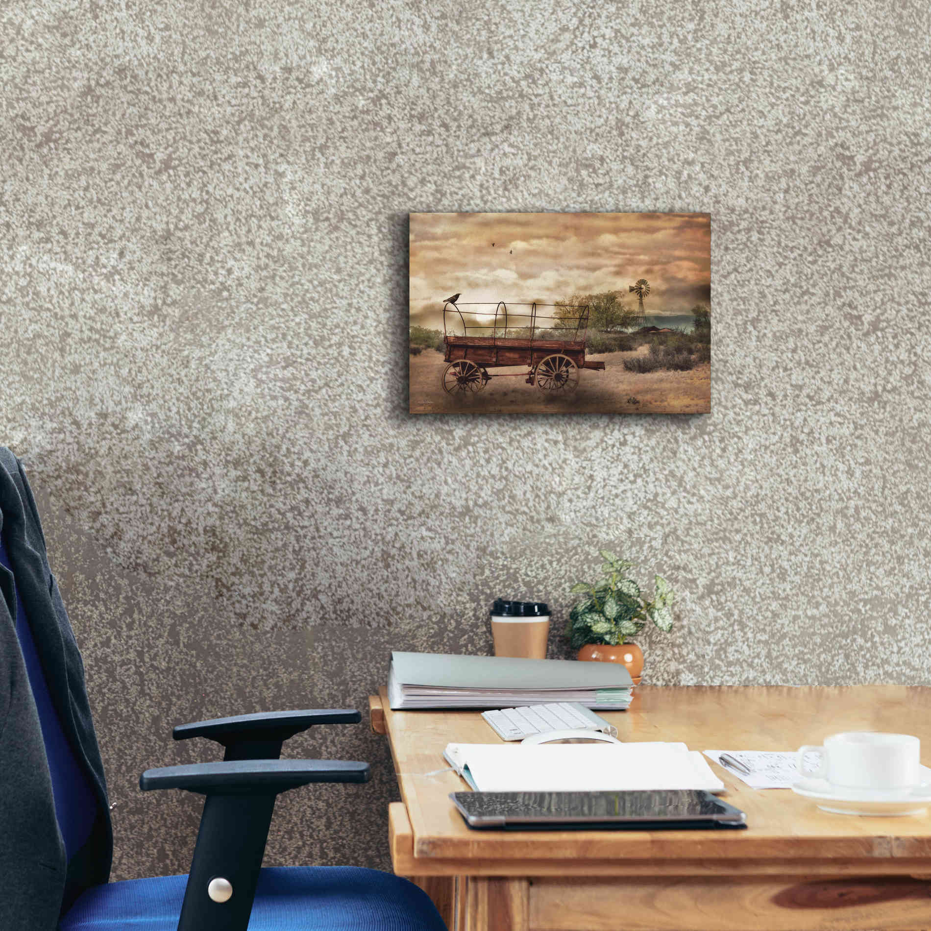 'Desert Wagon' by Lori Deiter, Canvas Wall Art,18 x 12