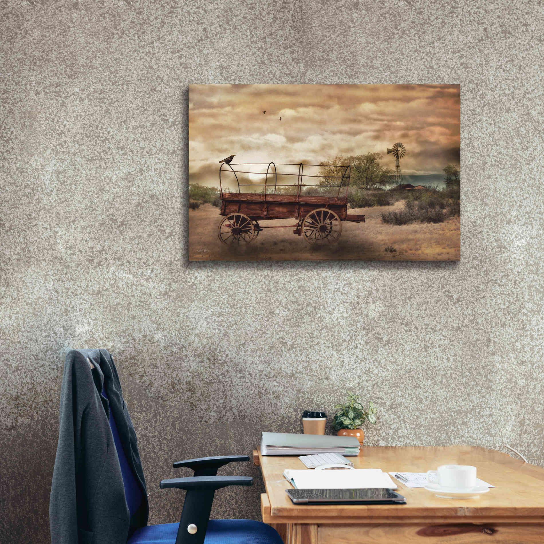 'Desert Wagon' by Lori Deiter, Canvas Wall Art,40 x 26