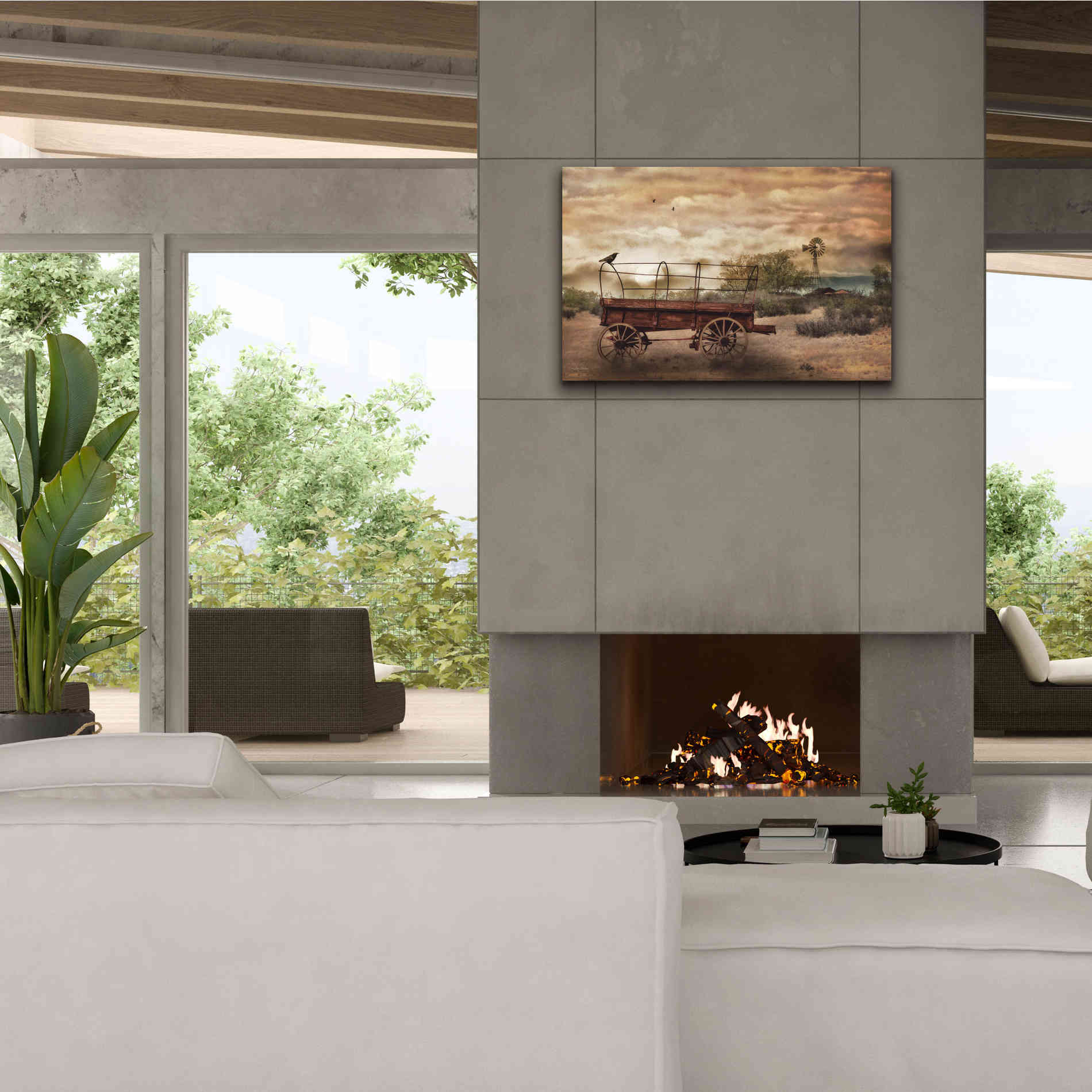 'Desert Wagon' by Lori Deiter, Canvas Wall Art,40 x 26