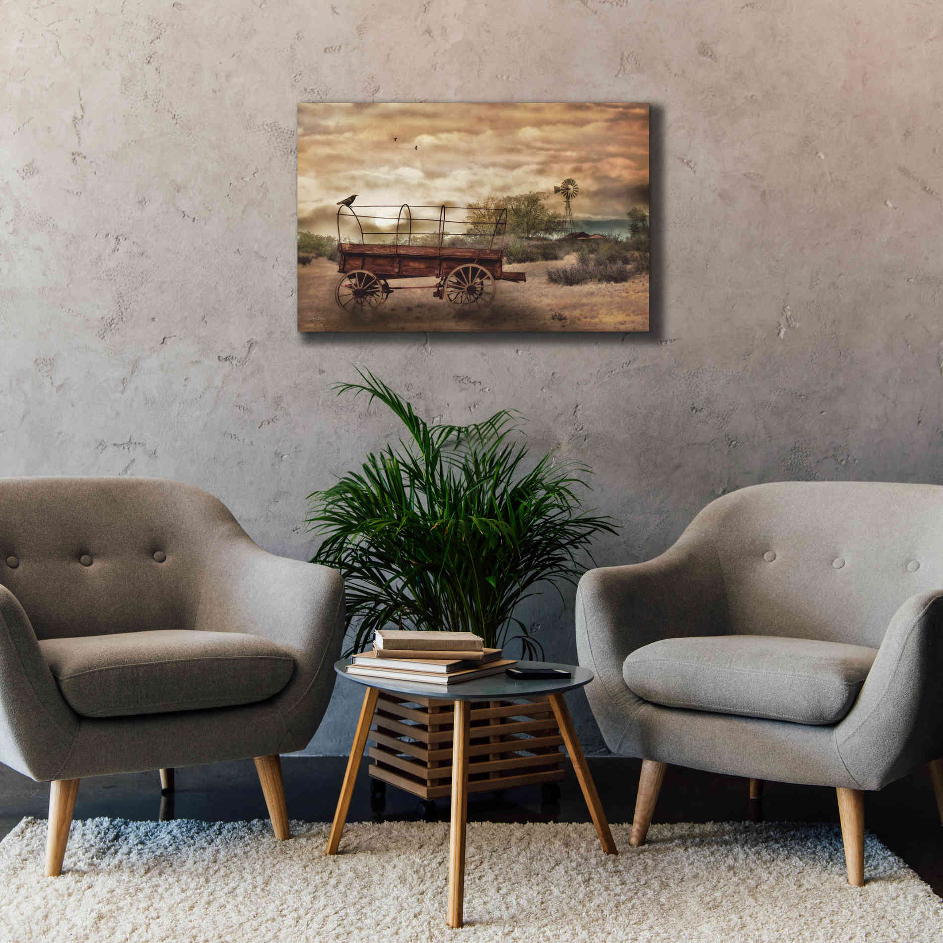 'Desert Wagon' by Lori Deiter, Canvas Wall Art,40 x 26