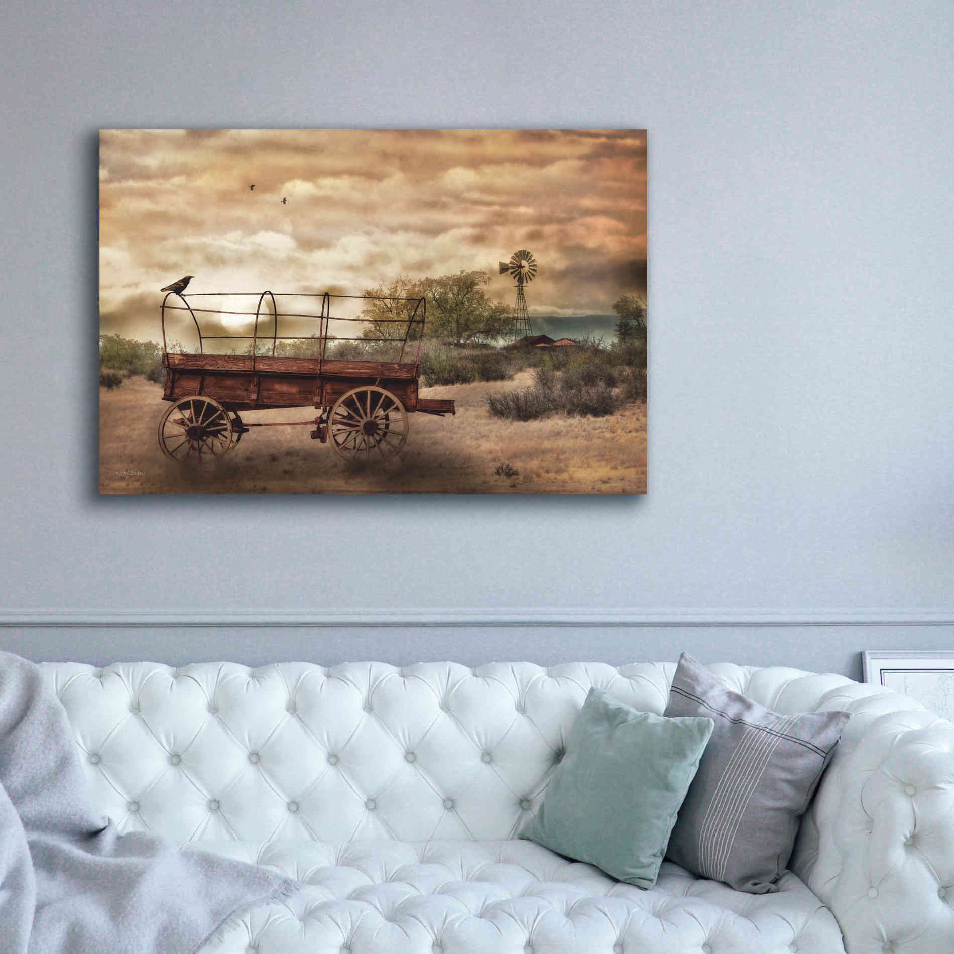 'Desert Wagon' by Lori Deiter, Canvas Wall Art,60 x 40