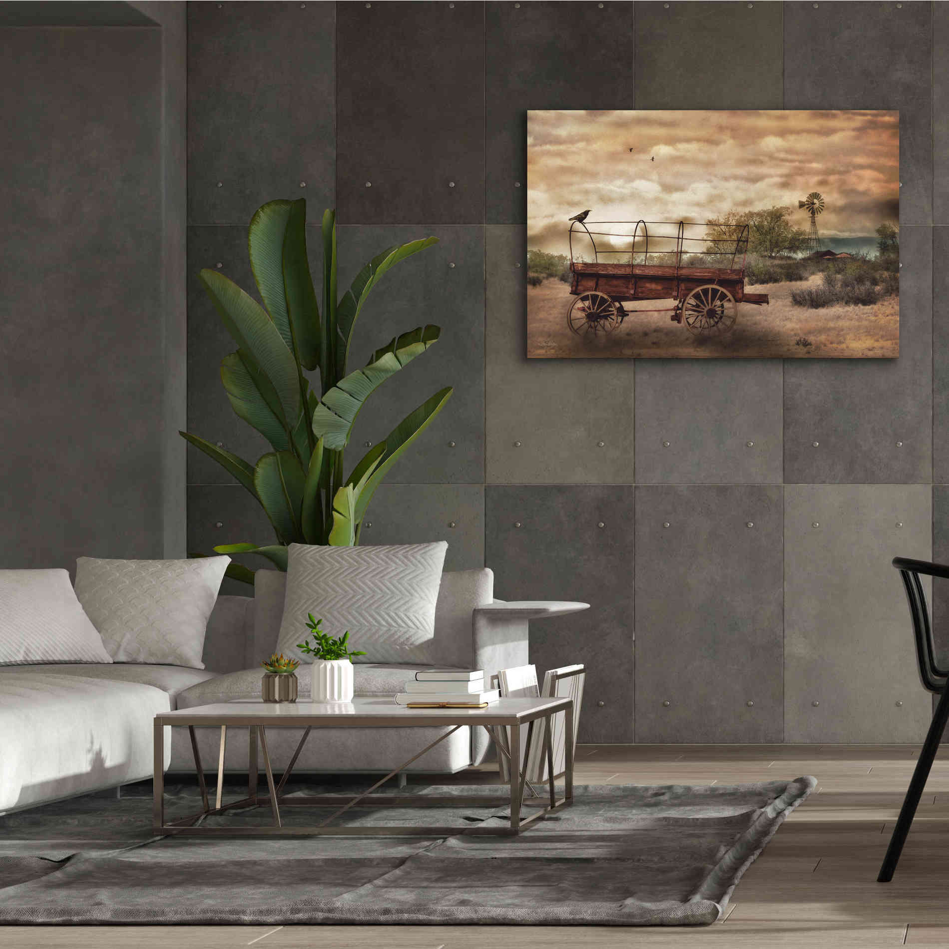 'Desert Wagon' by Lori Deiter, Canvas Wall Art,60 x 40