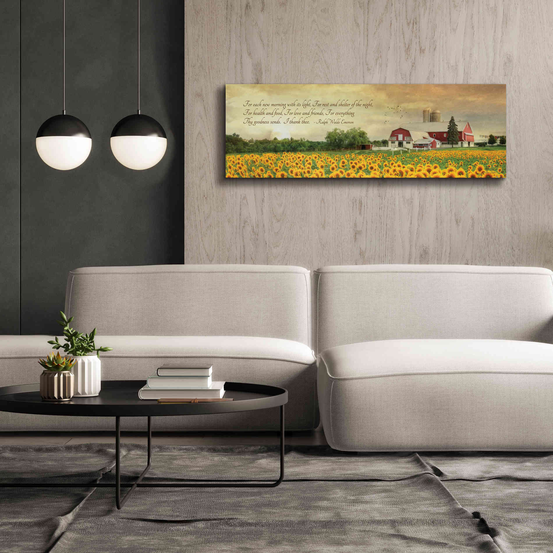 'I Thank Thee' by Lori Deiter, Canvas Wall Art,60 x 20