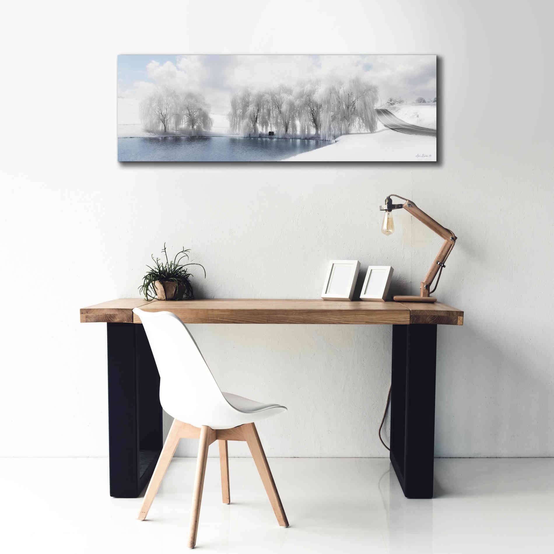 'Winter Willow' by Lori Deiter, Canvas Wall Art,60 x 20