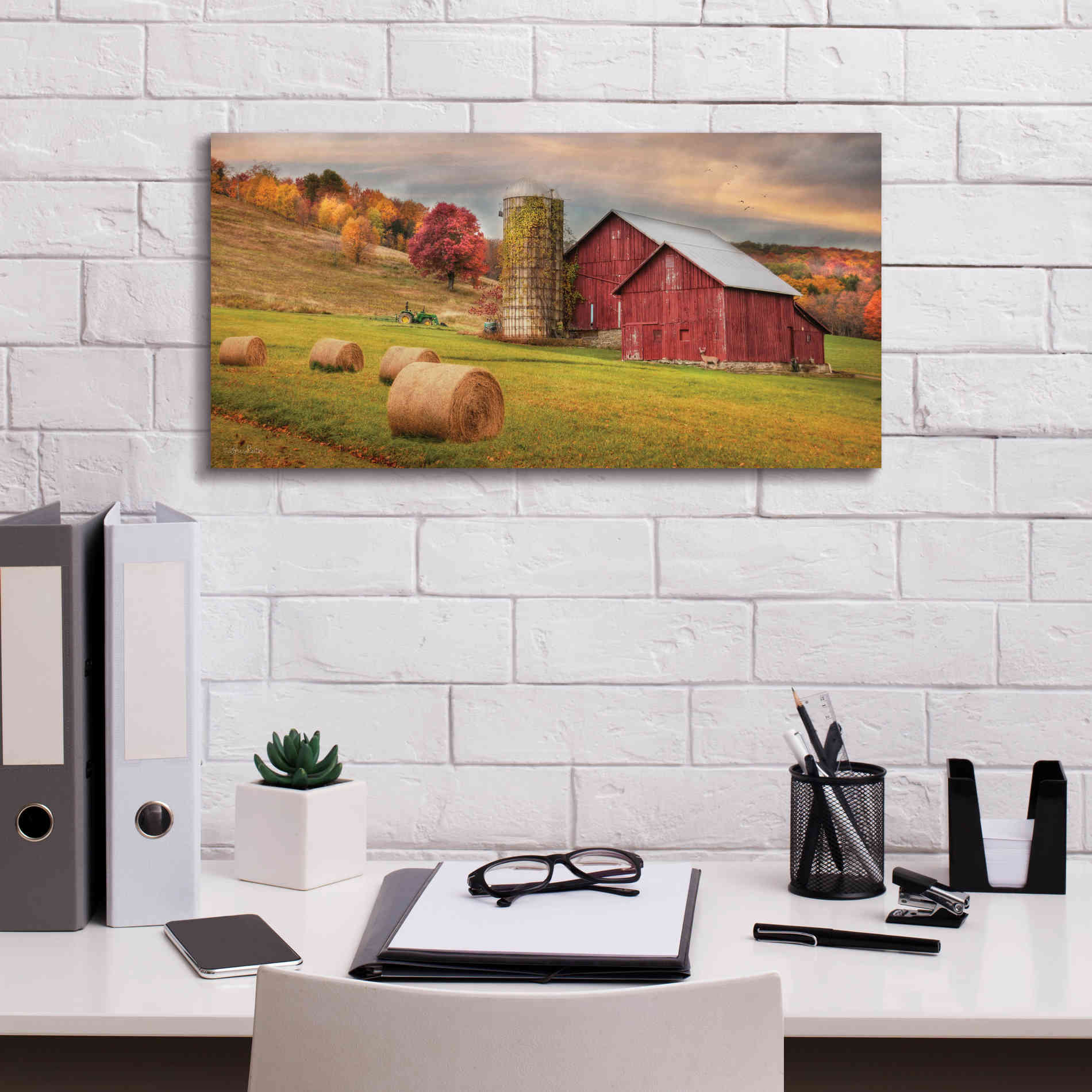 'Autumn Breeze' by Lori Deiter, Canvas Wall Art,24 x 12