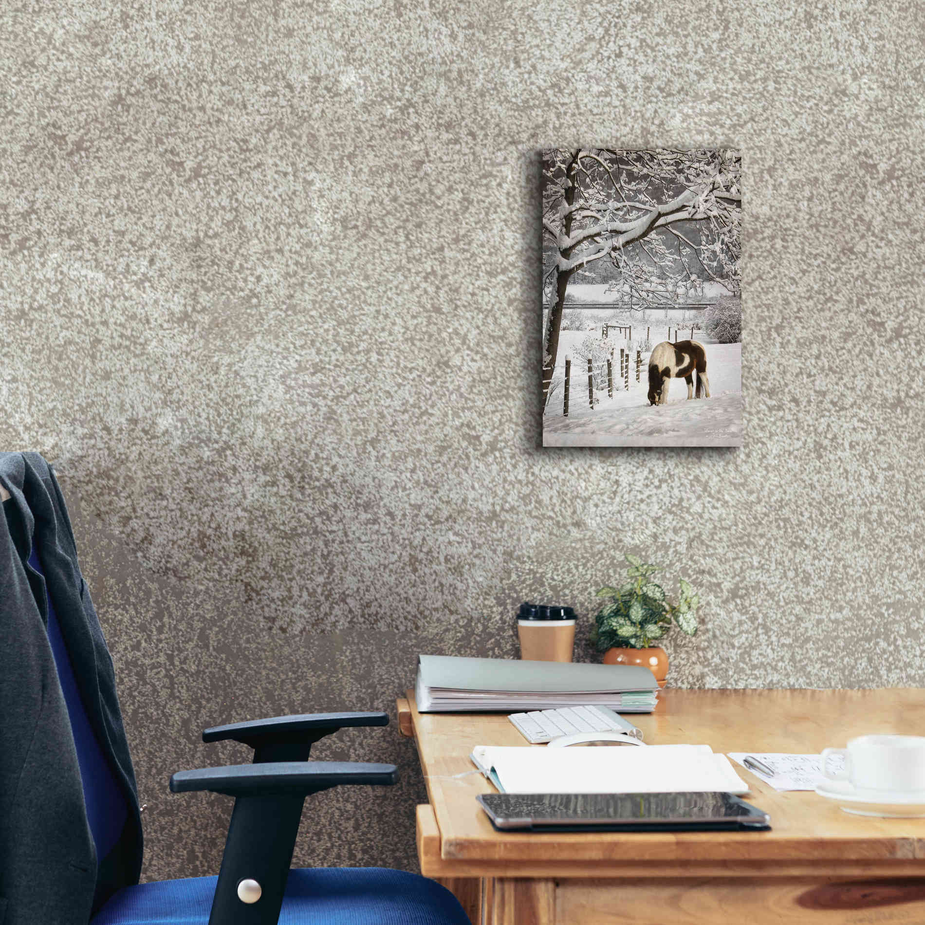 'Paint in the Snow' by Lori Deiter, Canvas Wall Art,12 x 18