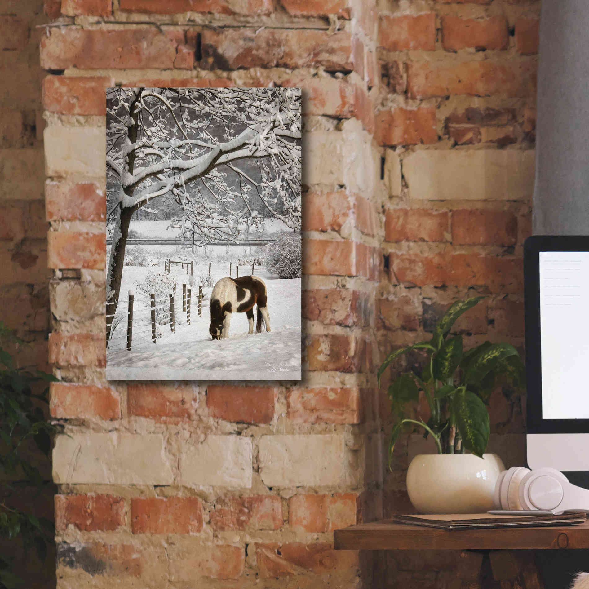 'Paint in the Snow' by Lori Deiter, Canvas Wall Art,12 x 18