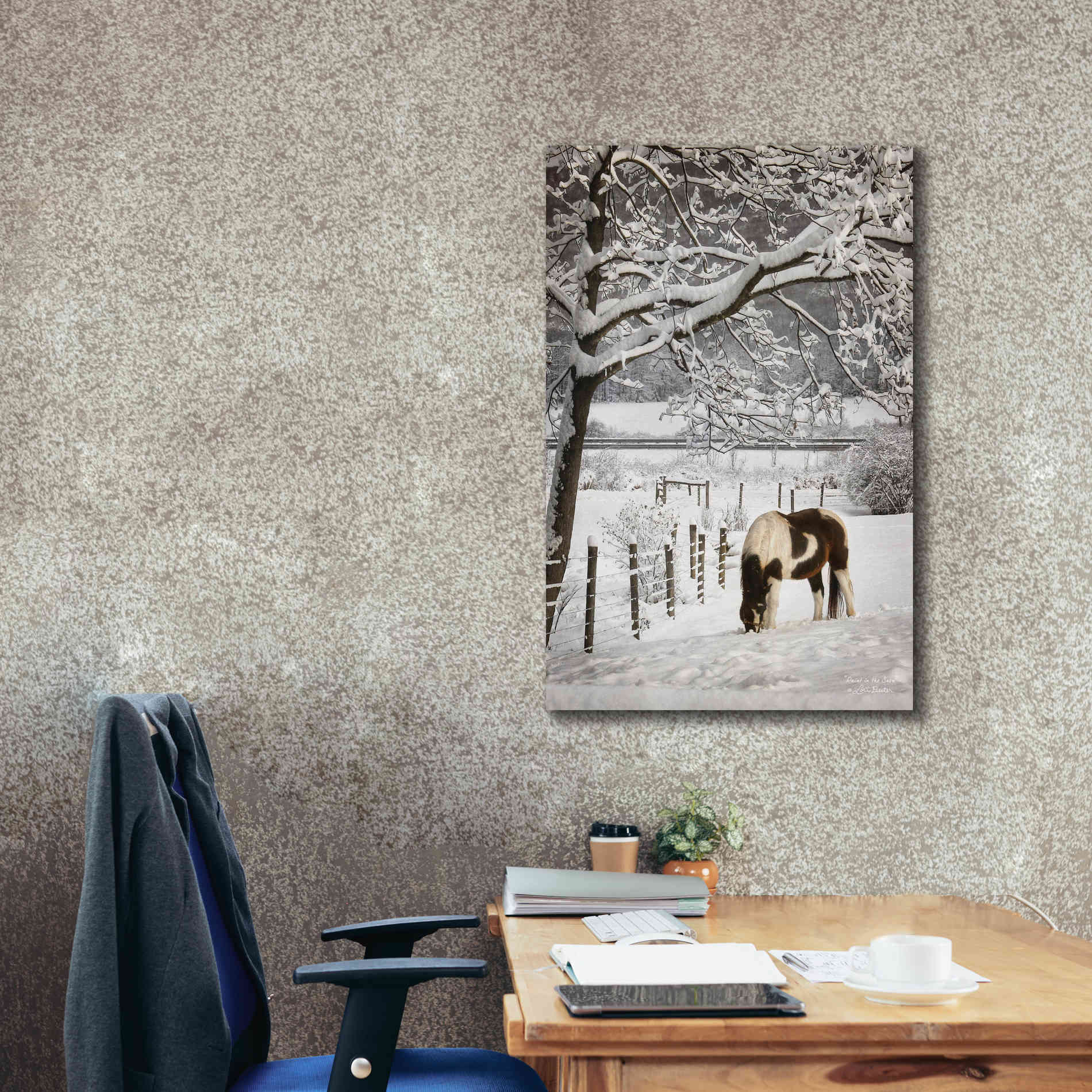'Paint in the Snow' by Lori Deiter, Canvas Wall Art,26 x 40