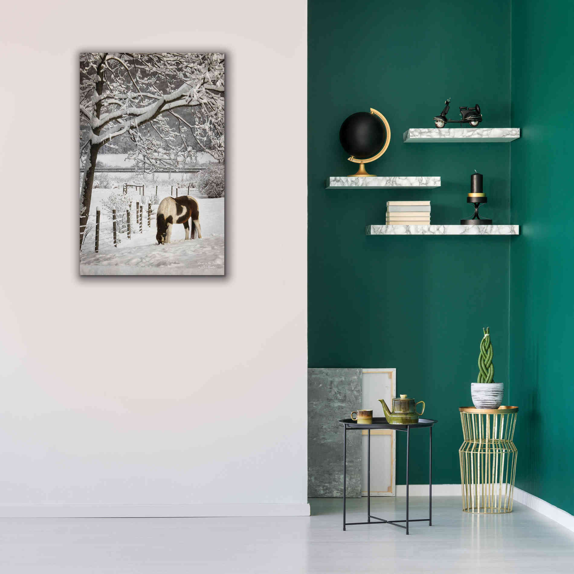 'Paint in the Snow' by Lori Deiter, Canvas Wall Art,26 x 40
