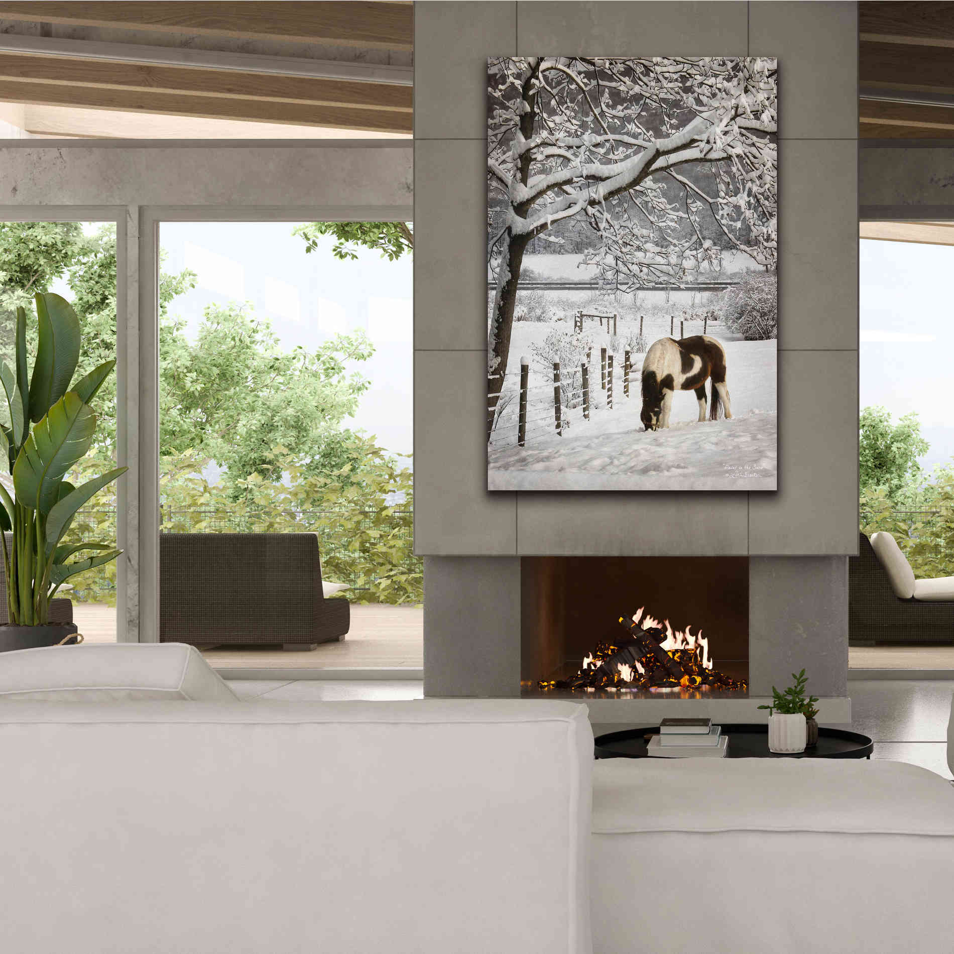 'Paint in the Snow' by Lori Deiter, Canvas Wall Art,40 x 60