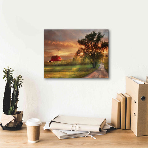 Image of 'Country Lane Sunset' by Lori Deiter, Canvas Wall Art,16 x 12