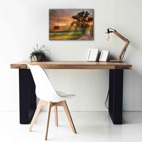Image of 'Country Lane Sunset' by Lori Deiter, Canvas Wall Art,26 x 18