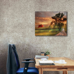 'Country Lane Sunset' by Lori Deiter, Canvas Wall Art,34 x 26
