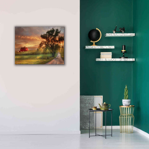 Image of 'Country Lane Sunset' by Lori Deiter, Canvas Wall Art,34 x 26