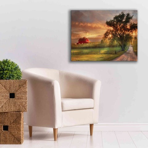 Image of 'Country Lane Sunset' by Lori Deiter, Canvas Wall Art,34 x 26