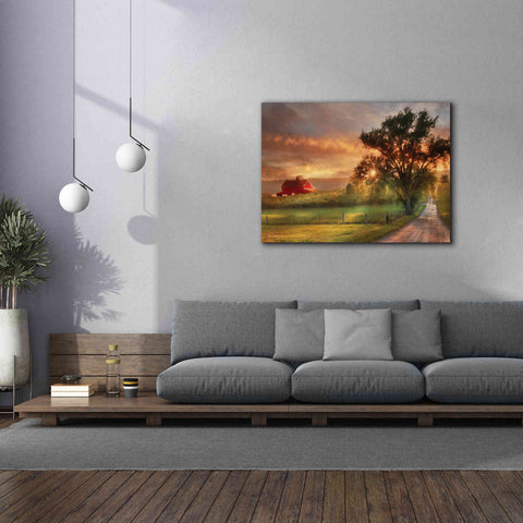 Image of 'Country Lane Sunset' by Lori Deiter, Canvas Wall Art,54 x 40