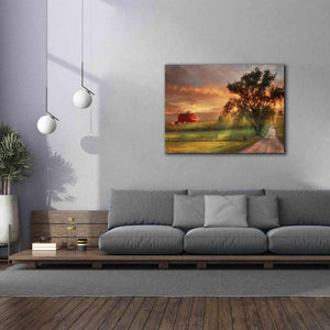 'Country Lane Sunset' by Lori Deiter, Canvas Wall Art,54 x 40